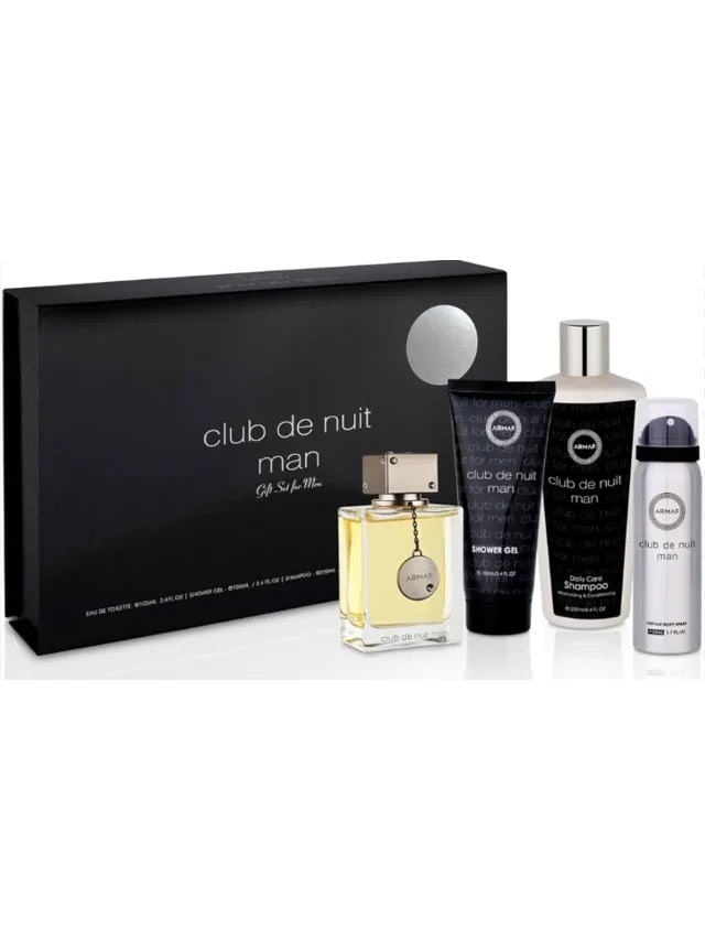 Estuche Club de Nuit 4pzs Shampoo Gel de Bano Splash Armaf