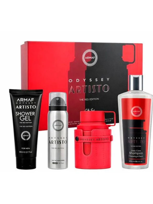Estuche Odyssey Artisto 4pzs Splash Gel de Bano Shampoo Armaf