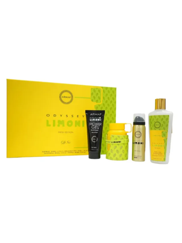 Estuche Odyssey Limoni 4pzs Splash Spary Crema Armaf