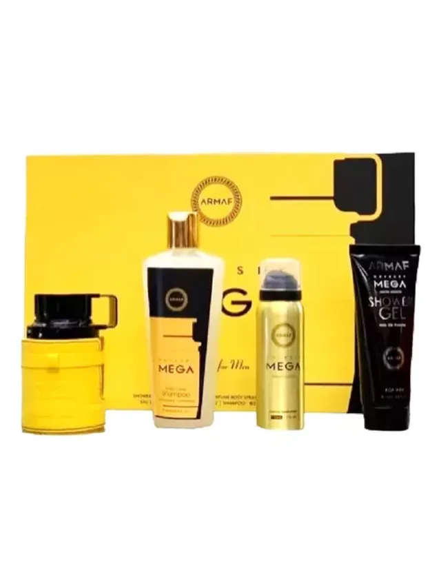 Estuche Odyssey Mega 4pzs Gel de Bano Desodorante Shanmpoo Armaf