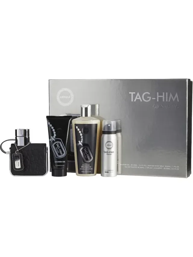 Estuche Tag Him 4pzs Gel de Bano Shampoo Desodorante Armaf