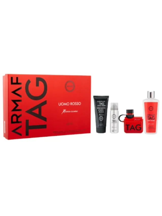 Estuche Tag Uomo Rosso 4pzs Shampoo Gel Armaf