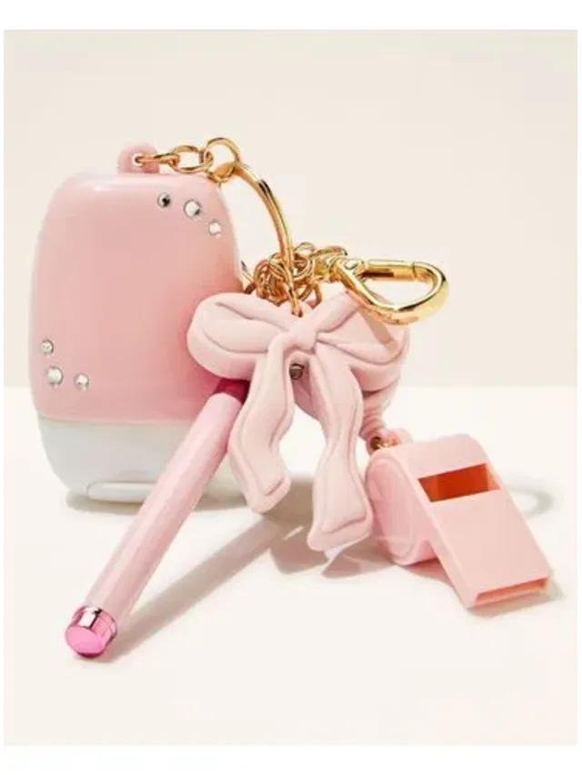 Porta Gel Antibacterial Rosado con Silbato Bath and Body Works