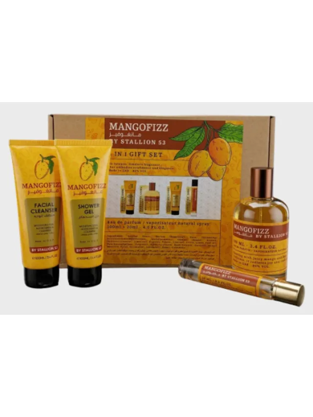 Estuche Mangofizz 4pzs Limpiador Facial Gel de Bano Emper