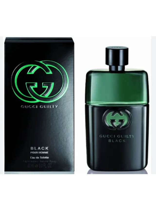 Frasco perfume Guilty Black EDT 90ml