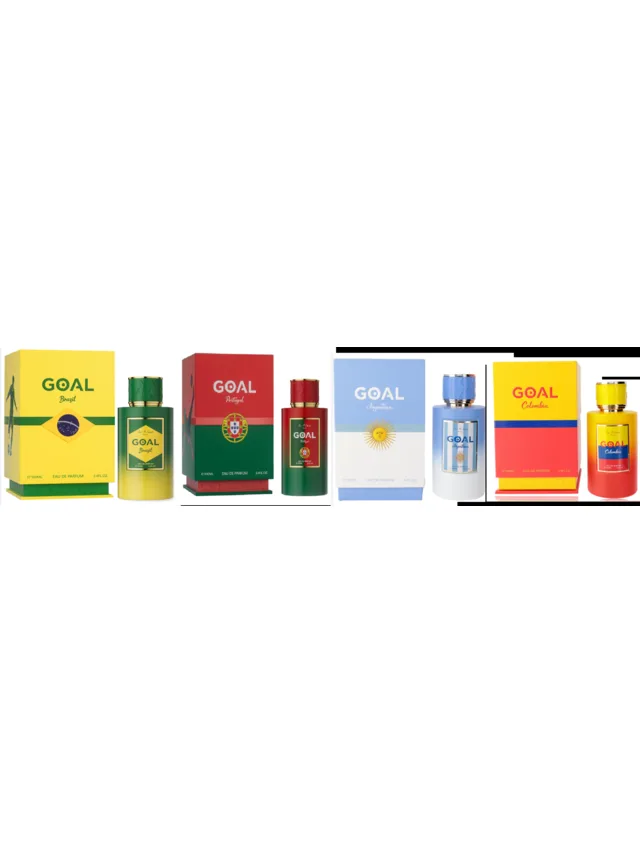 Frasco perfume Goal Brazil Argentina Colombia Portugal EDP 100ml