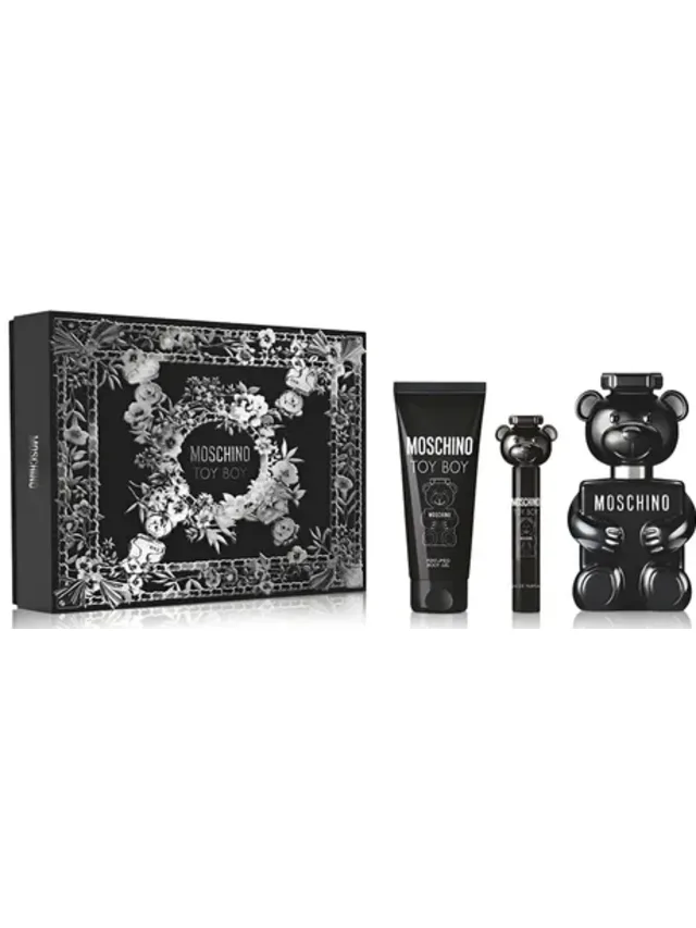 Frasco perfume Estuche Toy Boy 3pzs 10 Ml Gel de Bano EDP 100ml