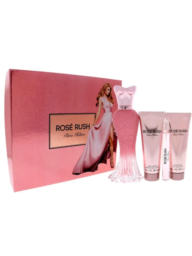 Estuche Rose Rush 4pzs Gel de Bano Crema Paris Hilton