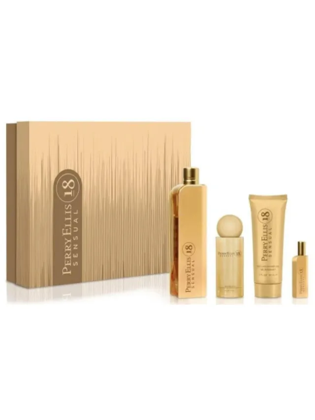 Estuche 18 Sensual 4pzs 7 Splash Gel de Bano Perry Ellis