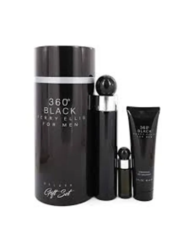 Estuche 360 Black Cilindro 3pzs 7 Shower Gel Perry Ellis