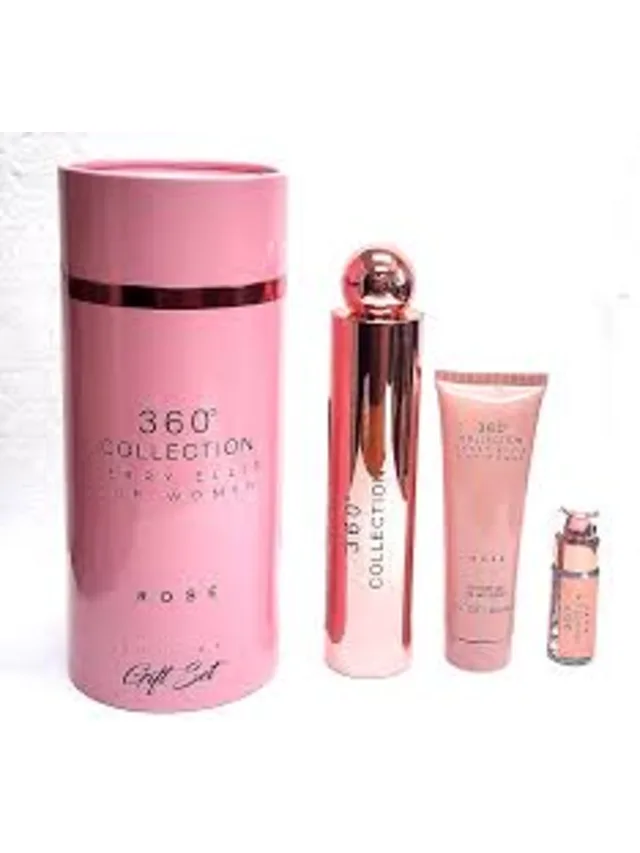 Estuche 360 Collection Rose 3pzs 7 Gel de Bano Perry Ellis