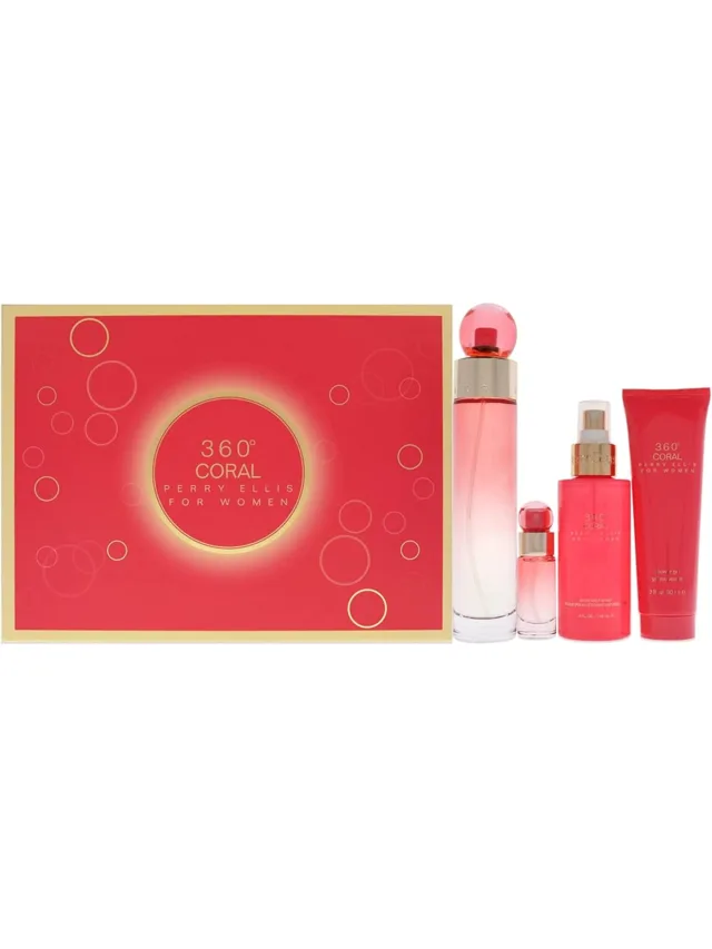 Estuche 360 Coral 4pzs 7 Crema Desodorante Perry Ellis