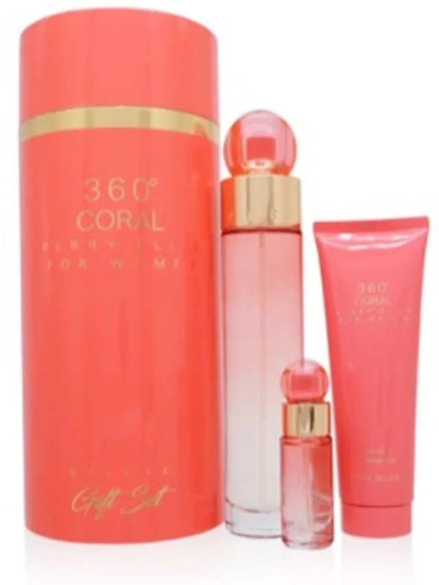 Estuche 360 Coral Cilindro 3pzs Crema 7 5 Ml Perry Ellis