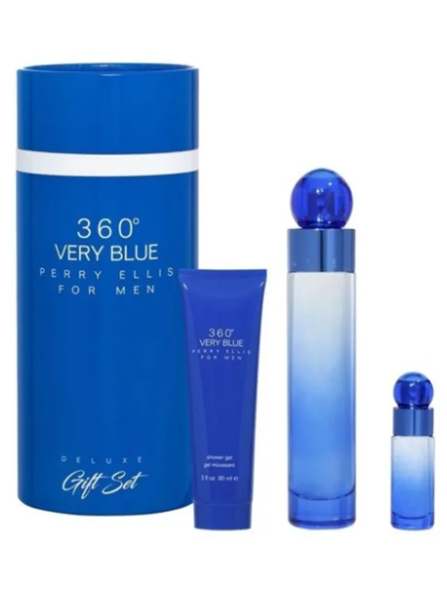 Estuche 360 Very Blue Cilindro 3pzs After Shave 7 Perry Ellis