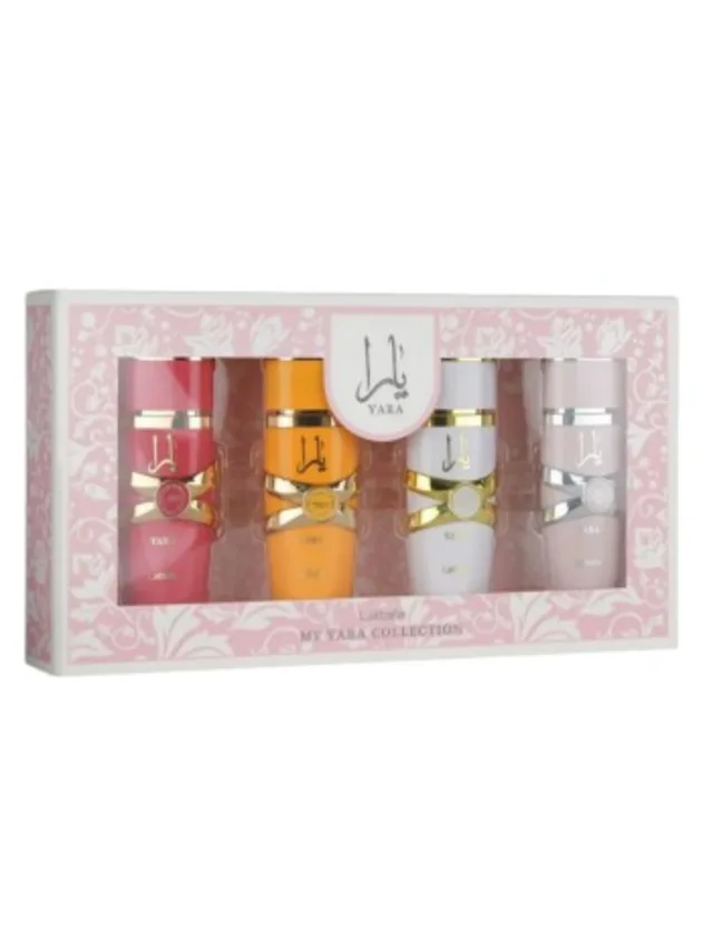 Estuche Minis Lattafa 4pzs Una Yara Candy Moi Tous