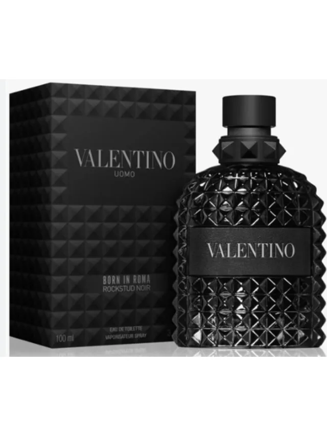 Uomo Born In Roma Rockstud Noir Valentino
