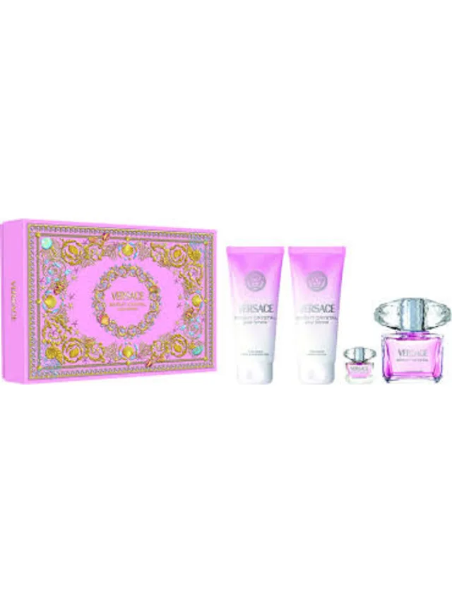 Estuche Bright Crystal 4pzs Crema Gel de Bano Versace