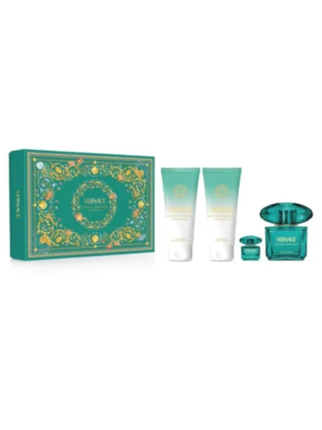 Estuche Crystal Emerald 4pzs Gel de Bano Crema Versace