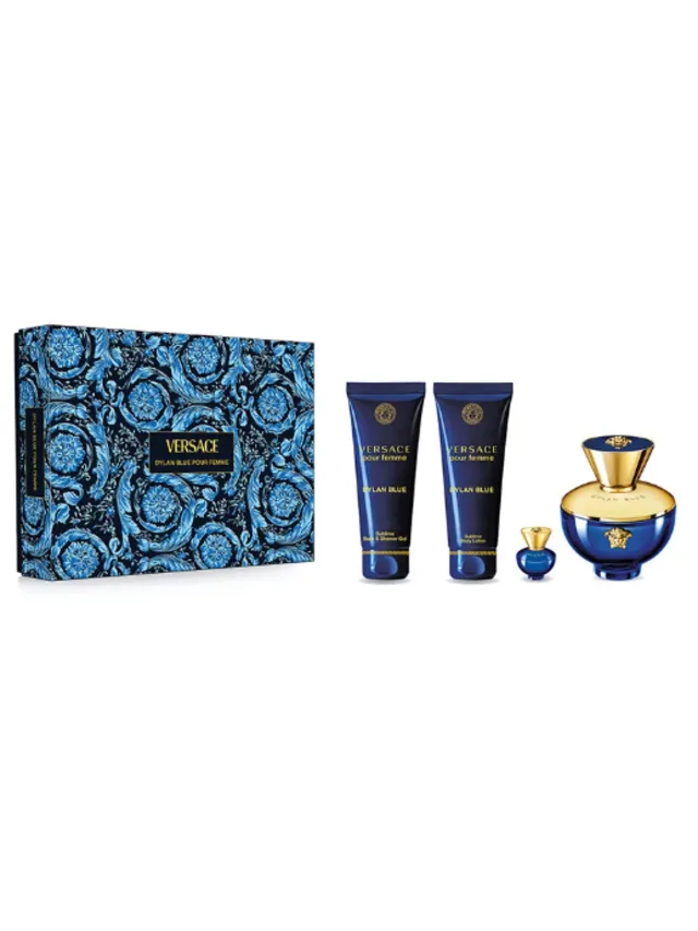 Estuche Dylan Blue 4pzs Crema Gel de Bano Versace