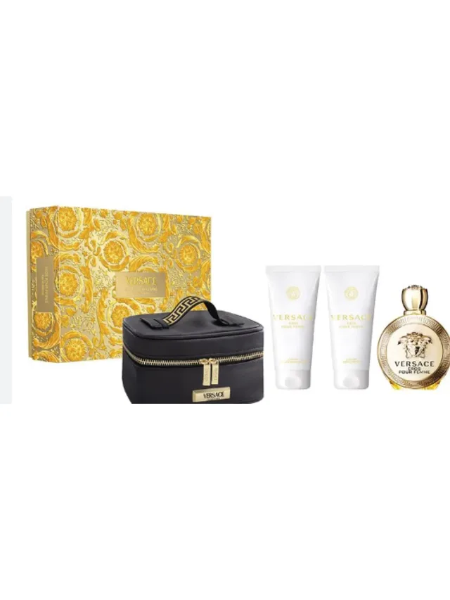 Estuche Eros 4pzs Crema Gel de Bano Cosmetiquera Versace