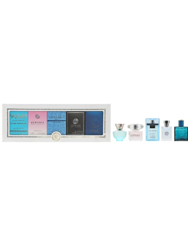 Estuche Minis 5pzs Turquoise Bright Crystal Man Eau Fraiche Eros Versace